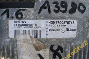 RENAULT SCENIC I БЛОК УПРАВЛЕНИЯ ДВИГАТЕЛЕМ 1.6 8V 1997 год.