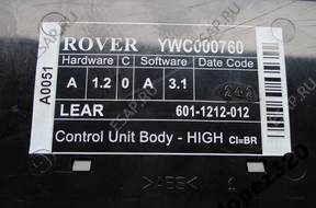 ROVER 75 MG ZTT БЛОК УПРАВЛЕНИЯ YWC000760 DUŻO CZĘŚCI