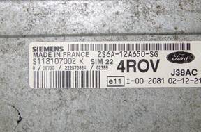 S118107002K SIM22 4 год,OV БЛОК УПРАВЛЕНИЯ FORD FIESTA FUSION