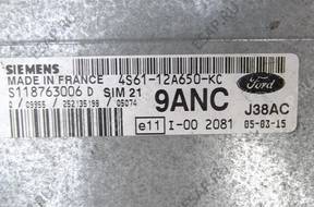 S118763006D 9ANC БЛОК УПРАВЛЕНИЯ FORD FIESTA FUSION 1.3