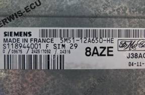 S118944001F 5M5112A650HE 8AZE SIM29 БЛОК УПРАВЛЕНИЯ FORD