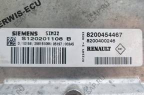 S120201108B 8200454467 SIM32 БЛОК УПРАВЛЕНИЯ RENAULT 1.2