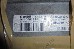 SCENIC MEGANE 1.6 16V БЛОК УПРАВЛЕНИЯ SIEMENS BSI КОМПЛЕКТ