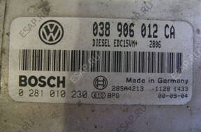 SEAT LEON I TOLEDO II 1.9 TDI  038906012CA