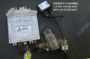 SHARAN ALHAMBRA БЛОК УПРАВЛЕНИЯ КОМПЛЕКТ 1.9 TDI 110 KM AFN