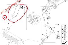 ШЛАНГ ПАТРУБОК ТУРБИНЫ  BMW E60 E61 520D 11617808416