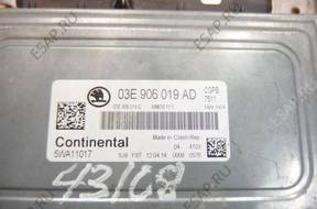 SKODA FABIA 1.2 БЛОК УПРАВЛЕНИЯ ДВИГАТЕЛЕМ 03E906019AD