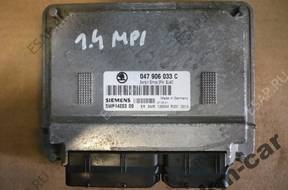 SKODA FABIA 1.4 MPI БЛОК УПРАВЛЕНИЯ ДВИГАТЕЛЕМ 047906033C