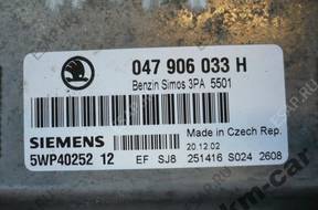 SKODA FABIA 1.4 MPI БЛОК УПРАВЛЕНИЯ ДВИГАТЕЛЕМ 047906033H