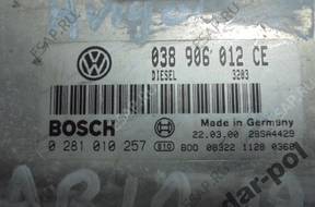 Skoda Fabia 1.9 SDI БЛОК УПРАВЛЕНИЯ КОМПЛЕКТ 038906012CE UK
