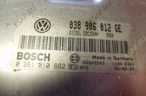 SKODA FABIA 1.9SDI БЛОК УПРАВЛЕНИЯ 038906012GE 0281010862