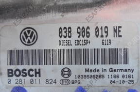 SKODA FABIA 1.9TDI БЛОК УПРАВЛЕНИЯ 0281011824 038906019NE