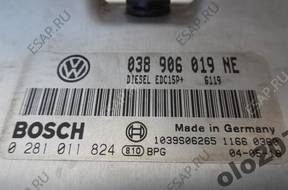 SKODA FABIA I 1.9TDI БЛОК УПРАВЛЕНИЯ ДВИГАТЕЛЕМ 038906019NE