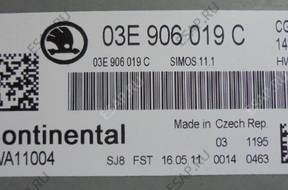 SKODA FABIA II 1.2 B БЛОК УПРАВЛЕНИЯ 03E906019C 5WA11004