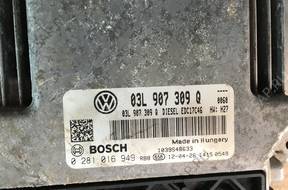 STEROW БЛОК УПРАВЛЕНИЯ VW 03L907309Q 0281016949 EDC17C46