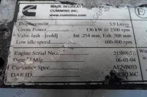 SUPEK SILNIKA DAF LF CE 136/162/184 C 300 ty.л.с.