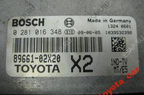 TOYOTA AURIS 1.4 D4D БЛОК УПРАВЛЕНИЯ ДВИГАТЕЛЕМ 89661-02X20