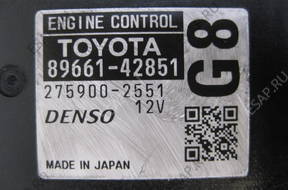 TOYOTA RAV4 2.2 D БЛОК УПРАВЛЕНИЯ ДВИГАТЕЛЕМ 89661-42851