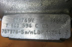 ТУРБОКОМПРЕССОР GT1749V 7800594 E60 E87 E90 1.8 2.0