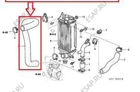 ВОЗДУХОВОД ТУРБО ИНТЕРКУЛЕРА HONDA CIVIC