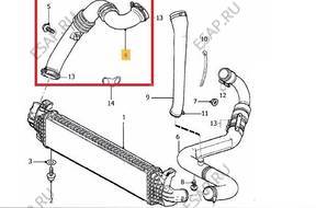 ВОЗДУХОВОД ТУРБО ИНТЕРКУЛЕРА VOLVO S40 V50 31261897