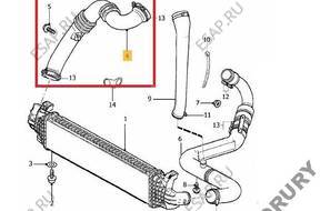 ВОЗДУХОВОД ТУРБО ИНТЕРКУЛЕРА VOLVO S40 V50 31261897