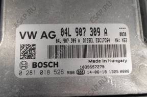 VW AUDI 2.0 TDI БЛОК УПРАВЛЕНИЯ ДВИГАТЕЛЕМ CRL 04L907309A