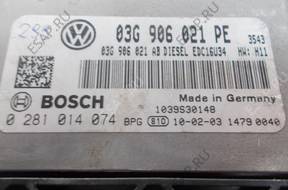 VW AUDI SEAT  БЛОК УПРАВЛЕНИЯ ДВИГАТЕЛЕМ 03G906021 PE