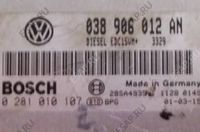 VW  БЛОК УПРАВЛЕНИЯ 038906012AN 0281010107