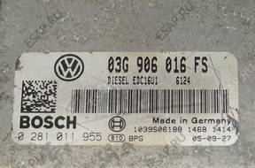 VW БЛОК УПРАВЛЕНИЯ ДВИГАТЕЛЕМ 03G 906 016 FS БЕЗ ИММОБИЛАЙЗЕРА