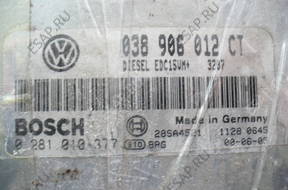 VW БЛОК УПРАВЛЕНИЯ ДВИГАТЕЛЕМ 1.9SDI 038906012CT