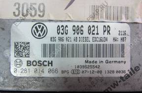 VW БЛОК УПРАВЛЕНИЯ ДВИГАТЕЛЕМ GOLF V 2,0TDI 03G906021PR