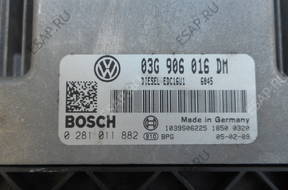 VW CADDY 1,9 TDI БЛОК УПРАВЛЕНИЯ  0281011882 03G906016DM