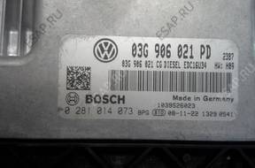 VW CADDY БЛОК УПРАВЛЕНИЯ ДВИГАТЕЛЕМ 03G906021PD 0281014073