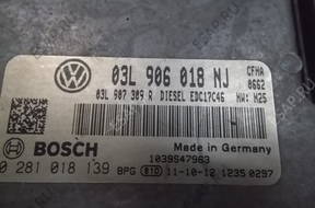 VW CADDY БЛОК УПРАВЛЕНИЯ ДВИГАТЕЛЕМ 03L906018NJ
