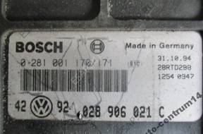 VW GOLF III БЛОК УПРАВЛЕНИЯ ДВИГАТЕЛЕМ 0281001170/171