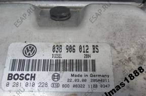 VW GOLF IV VW BORA LEON 1.9 БЛОК УПРАВЛЕНИЯ 038906012BS