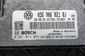 VW GOLF V БЛОК УПРАВЛЕНИЯ ДВИГАТЕЛЕМ 03G906021QJ 0281014064