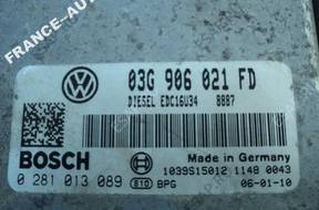 VW GOLF V TDI БЛОК УПРАВЛЕНИЯ ДВИГАТЕЛЕМ BOSCH 0281013089