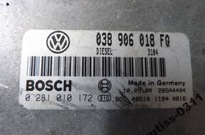 VW PASSAT 1.9 TDI БЛОК УПРАВЛЕНИЯ ДВИГАТЕЛЕМ IMO 0281010172