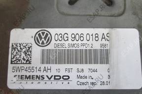 VW PASSAT 2.0 TDI 170 БЛОК УПРАВЛЕНИЯ ДВИГАТЕЛЕМ 03G906018AS