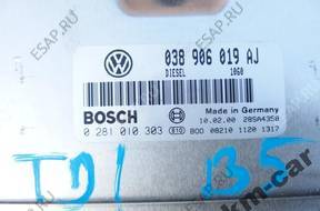 VW PASSAT B5 1.9 TDI БЛОК УПРАВЛЕНИЯ ДВИГАТЕЛЕМ 038906019AJ