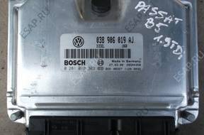 VW Passat B5 1.9TDI БЛОК УПРАВЛЕНИЯ ДВИГАТЕЛЕМ 038906019AJ