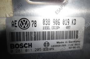 VW PASSAT B5 1.9TDI БЛОК УПРАВЛЕНИЯ ДВИГАТЕЛЕМ 3B0810773B