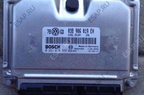 VW PASSAT B5 AUDI БЛОК УПРАВЛЕНИЯ ДВИГАТЕЛЕМ 038 906 019 EH
