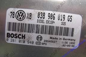VW PASSAT B5 LIFT 1.9 TDI БЛОК УПРАВЛЕНИЯ 038906019GS