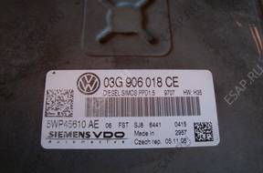 VW PASSAT B6 2.0 TDI БЛОК УПРАВЛЕНИЯ 03G906018CE PPD 1.5