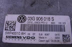 VW PASSAT B6 2.0 TDI БЛОК УПРАВЛЕНИЯ 03G906018S