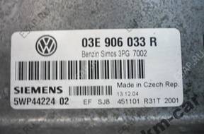 VW POLO 1.2 12V БЛОК УПРАВЛЕНИЯ ДВИГАТЕЛЕМ 03E906033 год,
