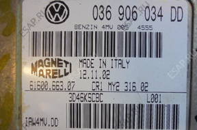 VW POLO 1.4 BBY БЛОК УПРАВЛЕНИЯ 036906034DD